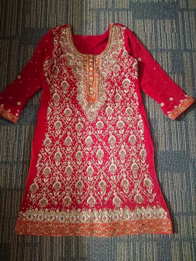 Red coloured beautiful lehanga