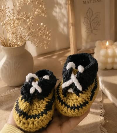 Handmade Crochet Baby Booties | Soft & Cozy Newborn Shoes 