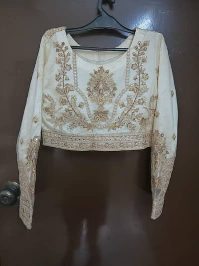 4 piece embroidered sharara - size small