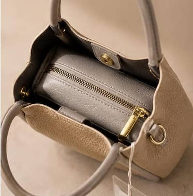 Luxury Beige Textured Mini Tote Bag | Brand New | Lahore