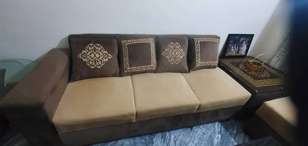 L shape/cornar sofa set/7 setar sofa with cornar tebal for sell