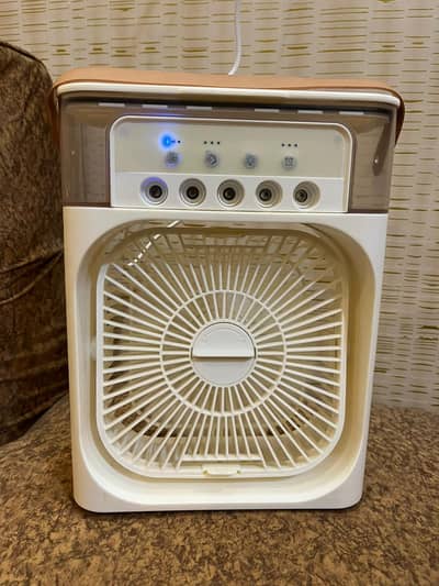 Portable fan.