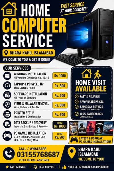 Home Computer Service  Games installation