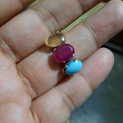 Feroza Ruby sapphire Ring