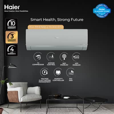 Haier DC Inverter AC 1.5 Ton – Model: 19HFAB T3 Pro  ( white colore)