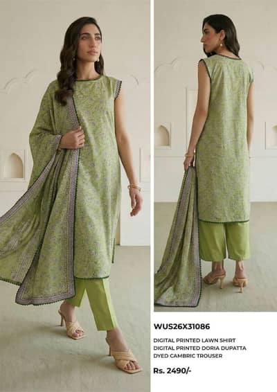Zellbury Digital Printed Lawn 3Pc