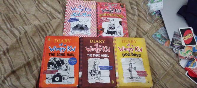 Diary of a Wimpy kid , set of 5 orignal hard cover