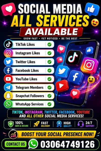 Social media all services Available  Thanks 