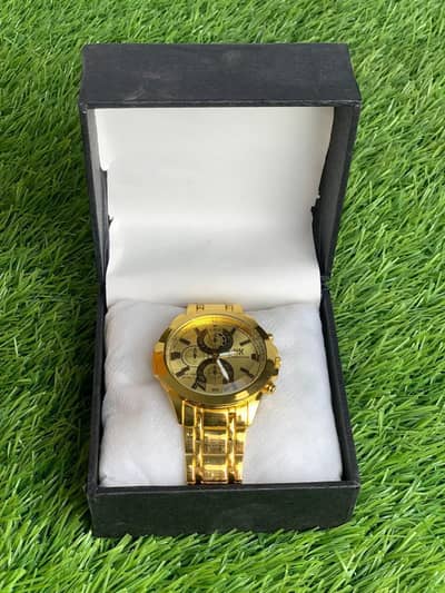 Men's Stainless Steel Watch – Silver & Gold – Brand New