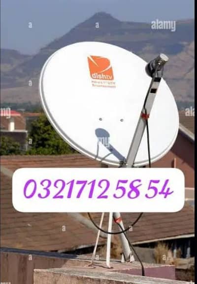 95 Dish antenna TV and service all world 03217125854