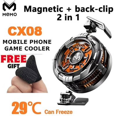 MEMO CX08 Mobile Phone Gaming Cooler – Magnetic + Back Clip (2-in-1)