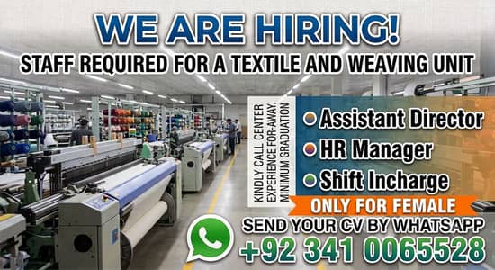 STAFF REQUIRED. Read description properly then apply