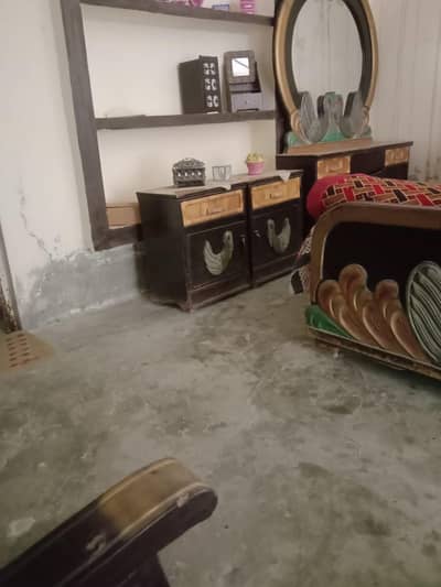 side tables and dressing mirror