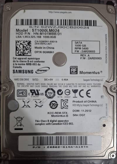 Samsung 1tb hard drive