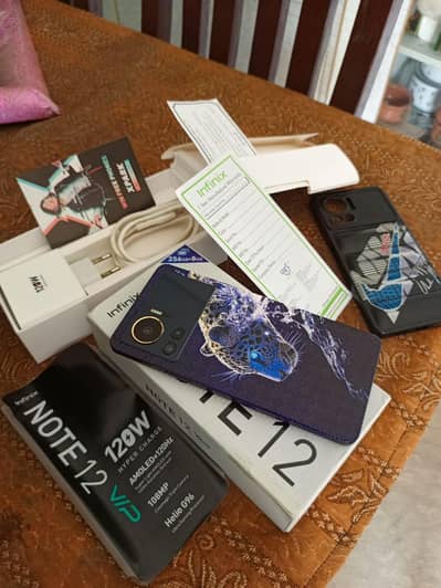 Infinix Note 12 VIP 8+5gb 13gb Ram 256gb Rom 108mp camera complete box