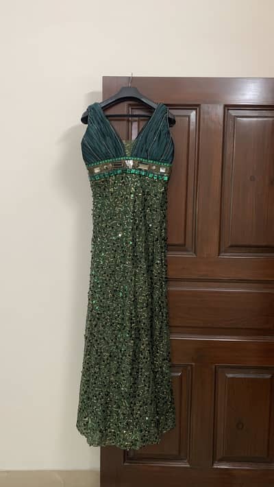Green Fancy Maxi For Sale – 1 Time Used – Like New