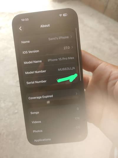 Apple iPhone 15 Pro Max jv black box hy battery health 96 cycle 438