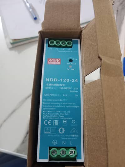 Mean Well NDR-120-24 24V 5A DIN Rail Power Supply | Original
