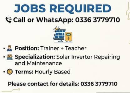 Solar Technician + Teacher