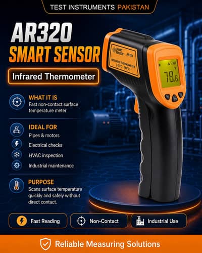 AT380+ Smart Sensor Infrared Thermometer Temperature Gun In Pakistan