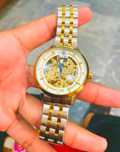 Rolex Style Skeleton Watch