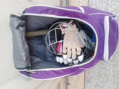Complete cricket kit. . . . SS BAT |MASURI HELMET|GRAY NICOLLS PADS