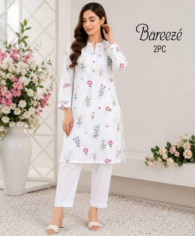lawn 2pc embroidered