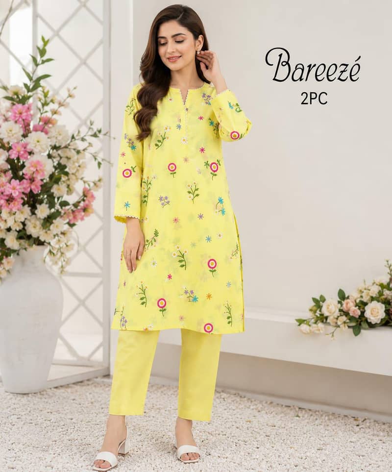 lawn 2pc embroidered 3