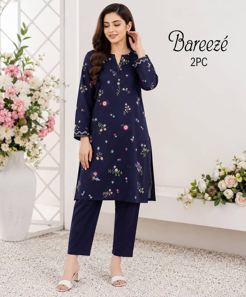 lawn 2pc embroidered 4