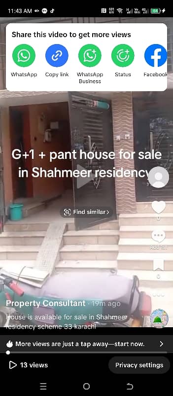 120 Yard Ground+1 House Is Available For Sale ALONG WITH 6KW SOLAR SYSMEM In Shahmir Residency Scheme 33 Karachi
