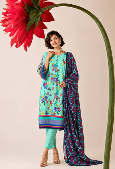 Ladies Unstitched 3-Piece Lawn Suits Collection 2026