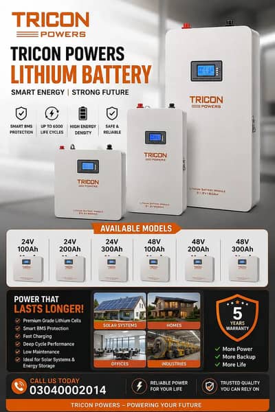 Lithium Battery 24V & 48V | 100Ah, 200Ah & 300Ah | Solar & Inverter