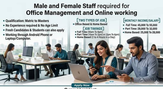 full time part time office work home base jobs avaliable