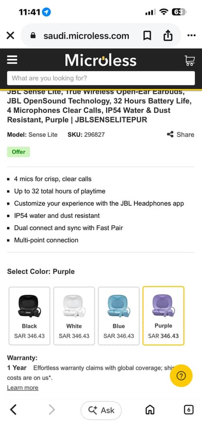 JBL open earbuds