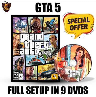 GTA V Lastest version In DVDs | Total 9 DVDs