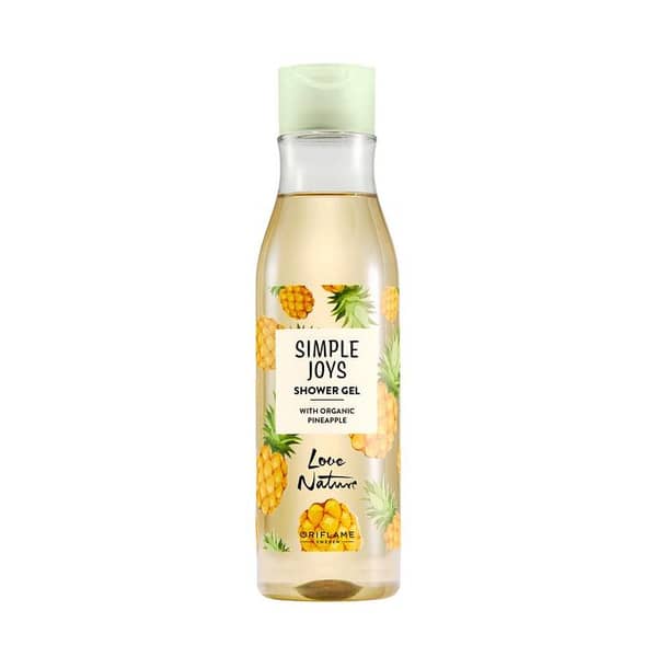 Love Nature Simple Joys Pineapple Shower Gel 250ml | Refreshing Body Wash | Fruity Daily Cleanser | Original