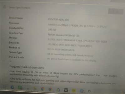 HP laptop ELite book 8570W for sale