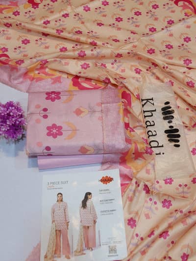 New 3 Piece Ladies Lawn Suit Khaadi