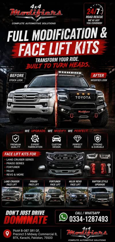 4x4 Car Modification & Face Lift Kits | Mercedes BMW Audi Ford Jeep La