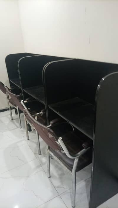 office cabins and chairs