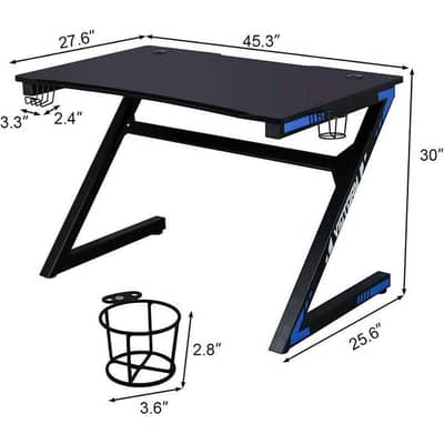 Gaming / Office Desk – Premium Metal Frame with Laminate Top