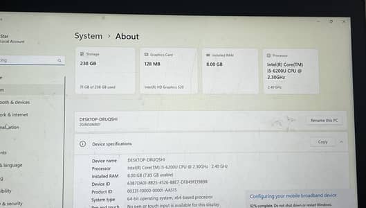Lenovo thinkpad T470 8gb/256gb ssd
