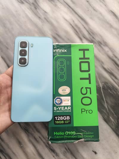 Infinix Hot 50 Pro 16GB Ram 128GB Memory 5000 battery mobile all ok