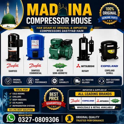 All Type of Chiller, Cold Room Refrigeration Compressor Available.