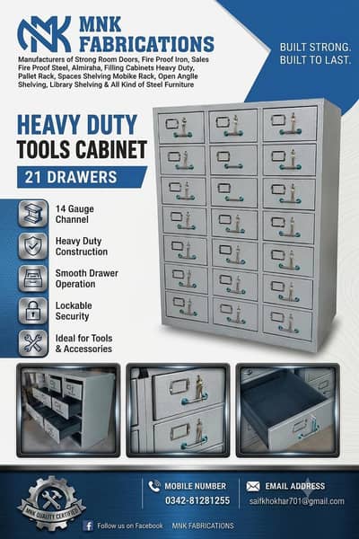 Heavy Duty 21-Drawer Tools & Office Cabinet (Brand New) 