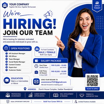 Hiring Now – Part-Time & Full-Time Jobs | Fresh Candidates Welcome
