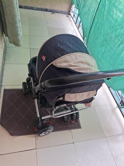  Bright Stars Premium Baby Pram & Stroller (Shock-Proof Wheels)