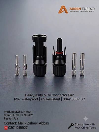 Original MC4 Solar Connector 1000V Pair