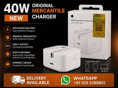 iPhone 40W Original Mercantile Charger | Fast USB-C PD Charger