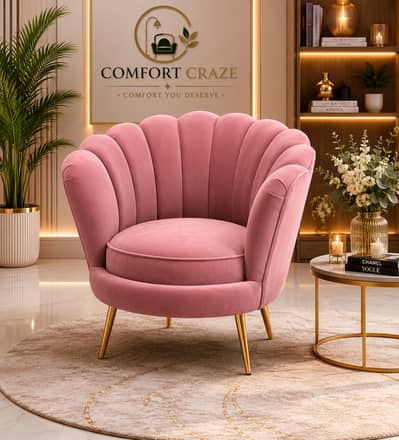 Modern Velvet Accent Chair – Premium Quality | Brand New